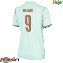 Camiseta Francia Marcus Thuram #9 Visitante Equipación para mujer Mundial 2026 manga corta